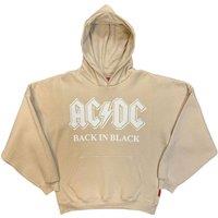 Rock Off officially Licensed Products AC/DC Back In Black Rock Off Unplugged Pullover Hoodie in Natural | Size: XL