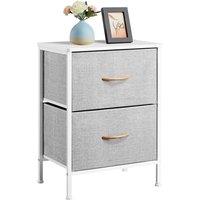 SPETLEK Chest of Drawers Storage Cabinet Unit Metal Frame 2 in Grey | Size: 0.6m2