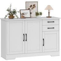 SPETLEK Sideboard with Soft-Close Doors, Modern Storage Cabinet White | Size: 0.6m2