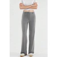 Hiccup Women's High Waist Straight Leg Bengalin Pants in Grey | Size: XS