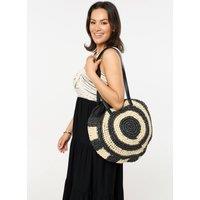 Liquorish Women's Round Woven Beach Tote Bag