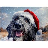 Warren Reed - Designer Christmas Irish Wolfhound Glass Chopping Board