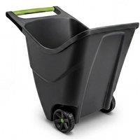 Novecrafto 85L Garden Caddy on Wheels Heavy-Duty Plastic Garden Trolley in Black