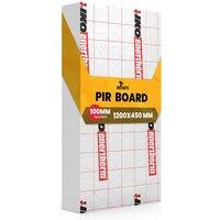 Novecrafto Thermal PIR Insulation Board 1200x450x100mm With Aluminum Foil 0.54m in White