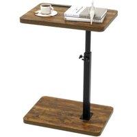 SPETLEK Sofa Side End Table Adjustable Coffee Laptop Table brown | Size: 0.6m2
