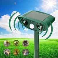 SPETLEK Battery Ultrasonic Garden Deterrent Repeller Animal Bird in Green | Size: 0.6m2