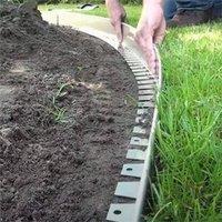SPETLEK 2M Flexible Stainless Steel Garden Edging Lawn Grass in Silver | Size: 0.6m2