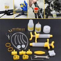 EONLION Bike Hydraulic Disc Brake Oil Bleed Kit MTB Road Bicycle Bleeding Kit in Yellow