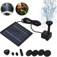 EONLION Solar Pond Pump Power Fountain Submersible Water Garden Pool in Black