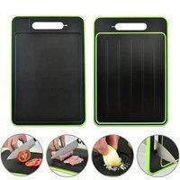 Kelvenix 4 in 1 Thawing Tray & Cutting Board for Fast Defrosting -L in Black