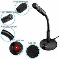 SPETLEK Flexible USB Desktop Microphone Noise Reduction PC Laptop Office Mic in Black
