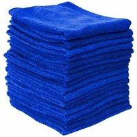 SPETLEK 50 Pieces Large Soft Microfiber Cleaning Towels in Blue | Size: 100 cm x 100 cm