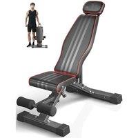 SPETLEK 660 lbs Adjustable Bench Weight Incline Bench Home Gym in Black | Size: 0-12 m
