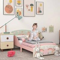 okwish Bed Frame Toddler Size with side rails Pink | Size: Small Single