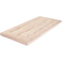 Living and Home 10cm Comfortable Quilted Mattress Topper in Tan | Size: Super King