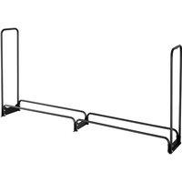 Ferand Heavy Duty Firewood Rack with Waterproof Cover 244cm x 36cm x 117cm in Black | Size: 244 cm x 36 cm x 117 cm