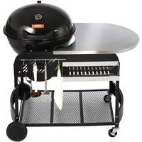 VEVOR Heavy Duty Charcoal Grill 21 Inch With Cover & Cart in Black
