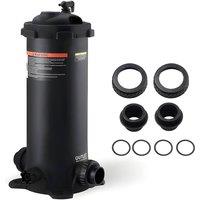 VEVOR Efficient Cartridge Pool Filter 4.6 Sq.m Filter Area in Black