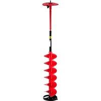VEVOR Durable Ice Drill Auger 8 Inch Diameter Nylon 39 Inch Length in Red