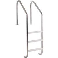Ferand Sturdy Swimming Pool Ladder 3-Step Stainless Steel 265 lbs Capacity in Silver