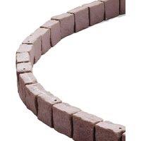 Ferand Realistic Faux Stone Landscape Edging Brown 46.8 x 3.9 in