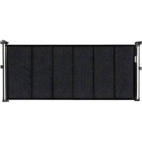 Ferand Sturdy Retractable Baby Gate 870 mm Tall Extends 1800 mm Wide Black