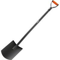 VEVOR Heavy-Duty Square Shovel 48 Inch Alloy Steel Blade in Black