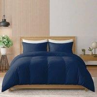 Pamposh 400TC Cotton Sateen Duvet Cover Sets - Smooth & Soft Feel in Navy | Size: King