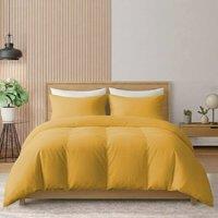Pamposh 400TC Cotton Sateen Duvet Cover Sets - Smooth & Soft Feel in Mustard | Size: Super King