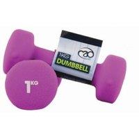 Fitness Mad Neoprene Dumbell Set Pack of 2 in Purple | Size: 1