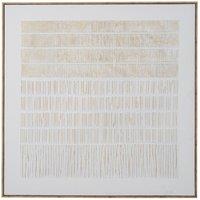 KDMD Sola Textured Line Canvas Wall Art in Frame - Minimalist Modern Decor in Brown