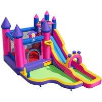 CASART Inflatable Water Slide Water Park w/ Long Slide Blow Up Bouncy Castle