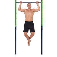 CASART In-Ground Pull Up Bar Metal Pull Up Bar Station w/5 Adjustable Heights in Blue