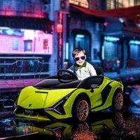 HOMCOM Lamborghini SIAN 12V Electric Car for Kids w/ Remote Control in Green
