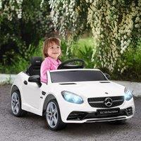 AIYAPLAY Benz 12V Kids Electric Ride On Car w/ Remote Control, Music in White