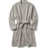 MyShoeStore Men's Cotton Waffle Dressing Gown Bathrobe in Grey | Size: XL