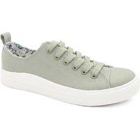 Pavers Women's Casual Lace Up Trainers in Light Green | Size: 5