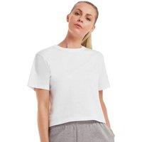 Mantis Women's Cotton Heavyweight Loose Fit Crop T-Shirt in White | Size: XL