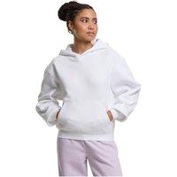 Build Your Brand Women's Loose Fit Hoodie in White | Size: Small