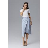 Love Lace Women's Asymmetrical Tie Waist Skirt Left Side in Blue | Size: XL