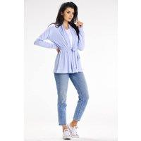 Love Lace Women's Awama Cardigan with Shawl Collar Belt in Lavender | Size: S/M