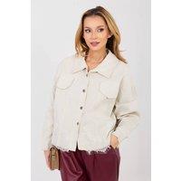 Love Lace Women's Cotton Denim Jacket with Lace in Off-White