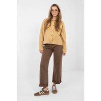 Love Lace Women's Classic Denim Jacket with Pockets Style 223818 in Mustard