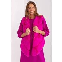 Love Lace Women's Soft Polyester Faux Fur Vest with Pockets Style 187563 in Fuchsia | Size: S/M