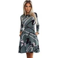 Love Lace Women's Trapeze Daydress with Pockets & Belt in Olive | Size: S/M