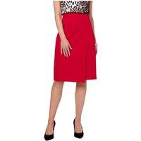 Love Lace Women's Asymmetrical Double Front A line Skirt in Red | Size: 2XL