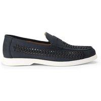 KG Kurt Geiger Men's 'Sully Weave' Nubuck Shoes in Navy | Size: 9