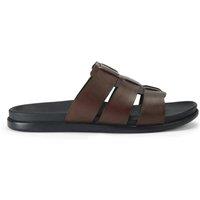 KG Kurt Geiger Men's 'Naples' Leather Sandals in Brown | Size: 9