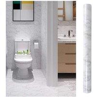 Living and Home Self-adhesive White Marble Wallpaper for Furniture Renovation
