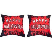 Living and Home 2Pcs Halloween Themed Printed Throw Pillow | Size: 45 cm x 45 cm